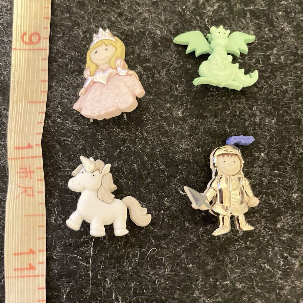 character figure resin 4 Pcs with Holes On The Back